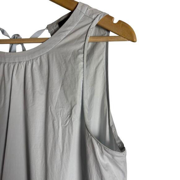 Hatch Blue Drop Waist Poplin Sleeveless Maternity Midi Dress Size Medium - Picture 4 of 9